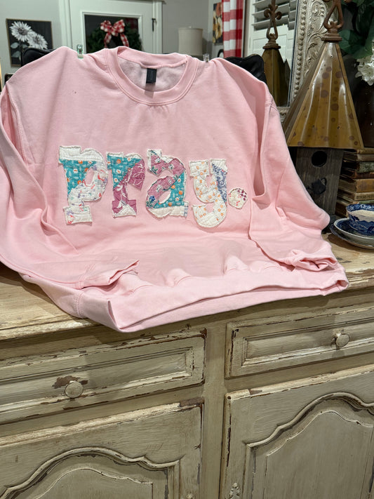 Pray Appliqué Sweatshirt