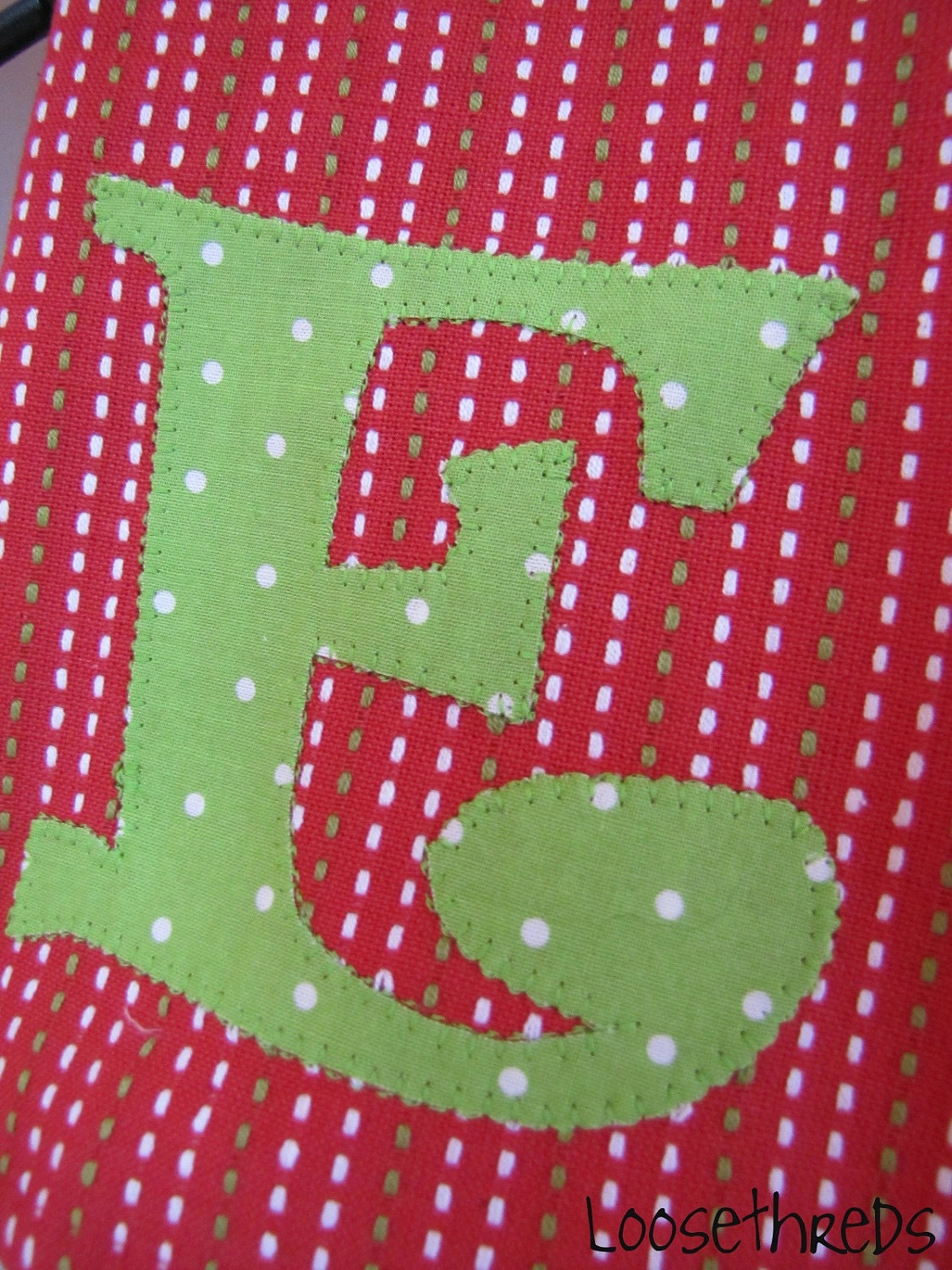 Custom Monogram Kitchen Towel – Personalized Farmhouse Tea Towel – Handmade Appliqué Initial Towel – Housewarming Gift